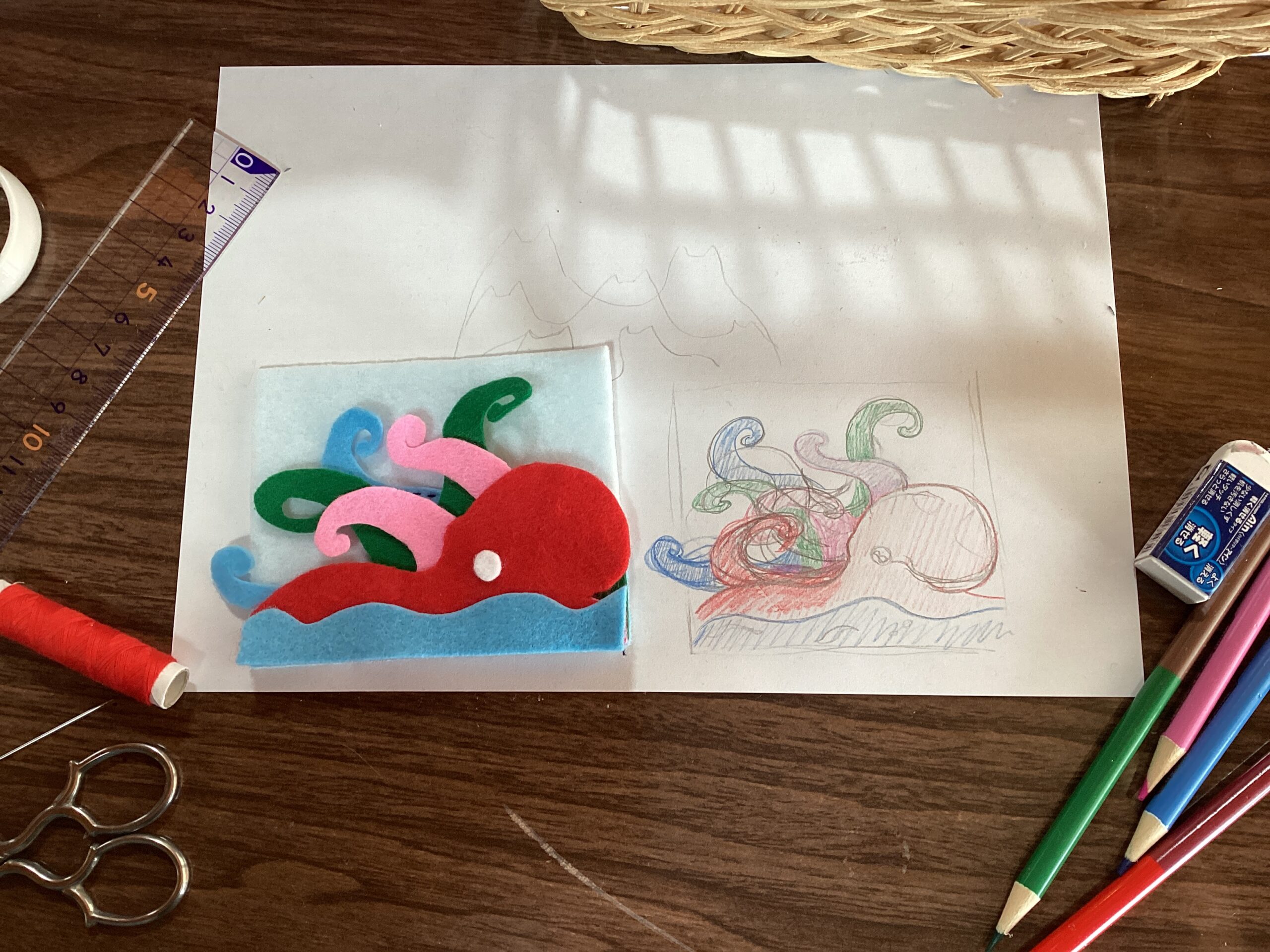 フェルトで飾り作り